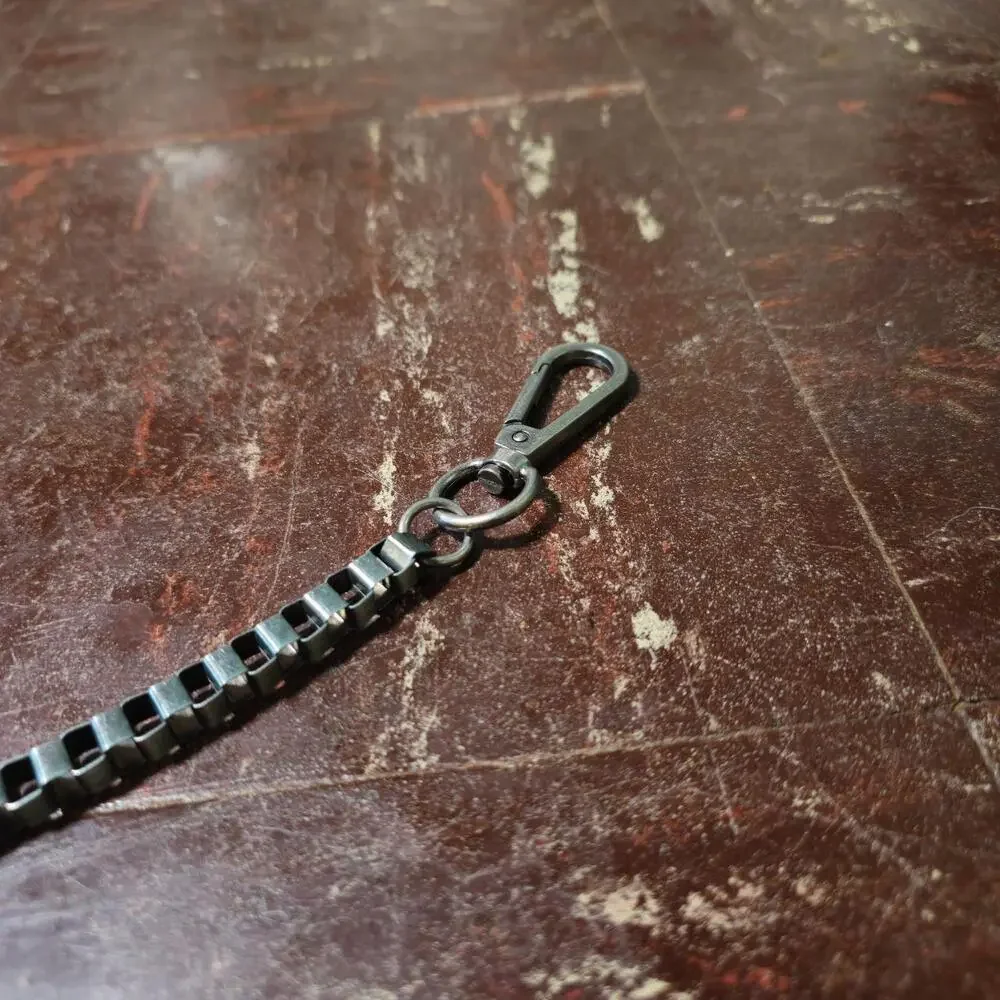 Wallet Chain y2k Box Link Gunmetal Silver